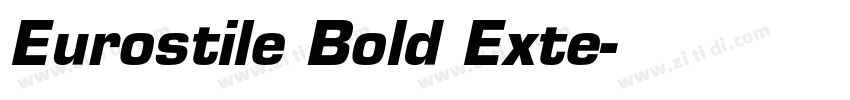 Eurostile Bold Exte字体转换